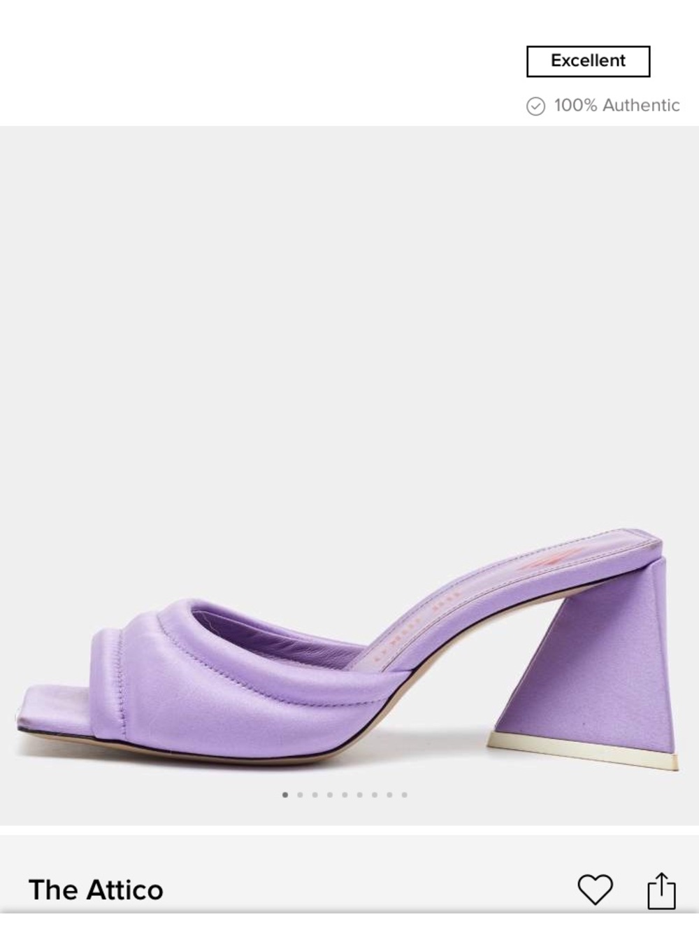 The Attico Lavender Slide Sandals
